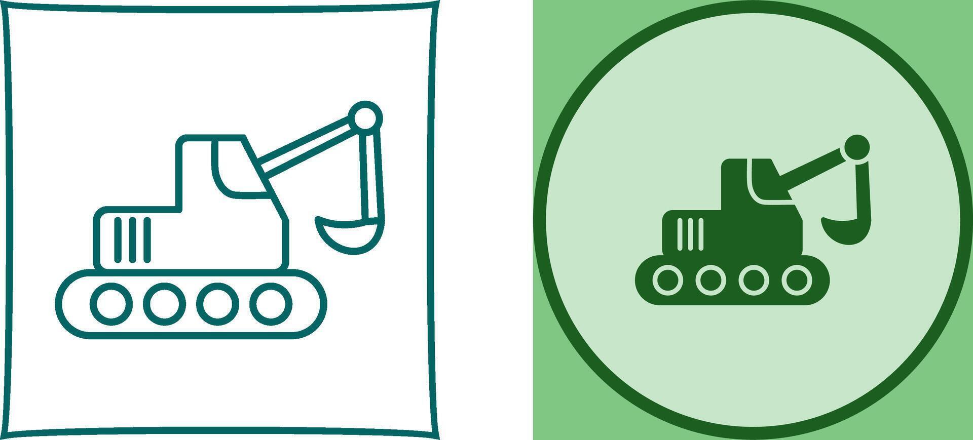 Escavator Icon Design vector
