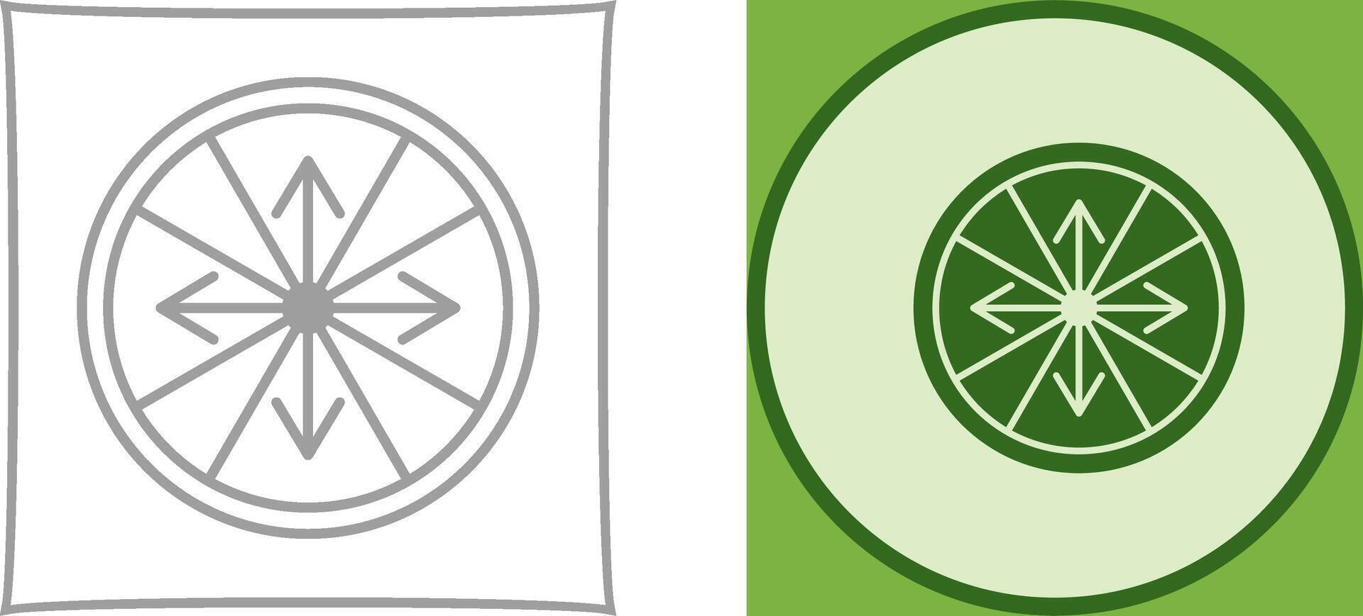 Roulette with Arrow Icon Design vector