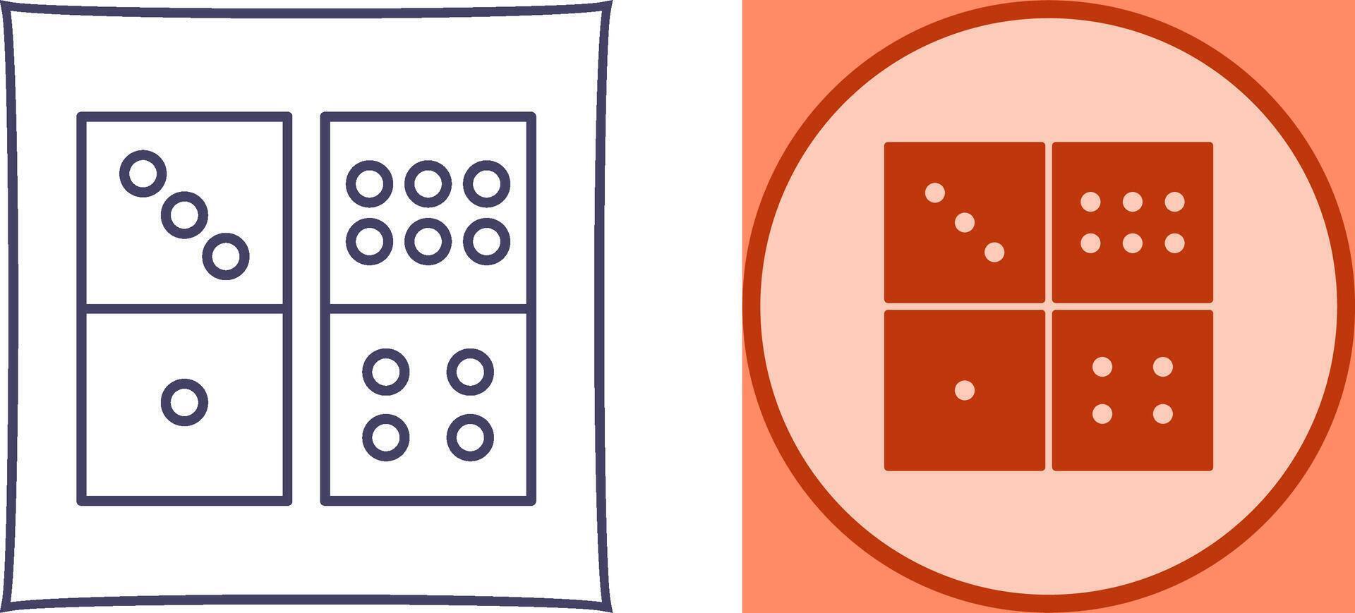 Domino Game Icon Design vector