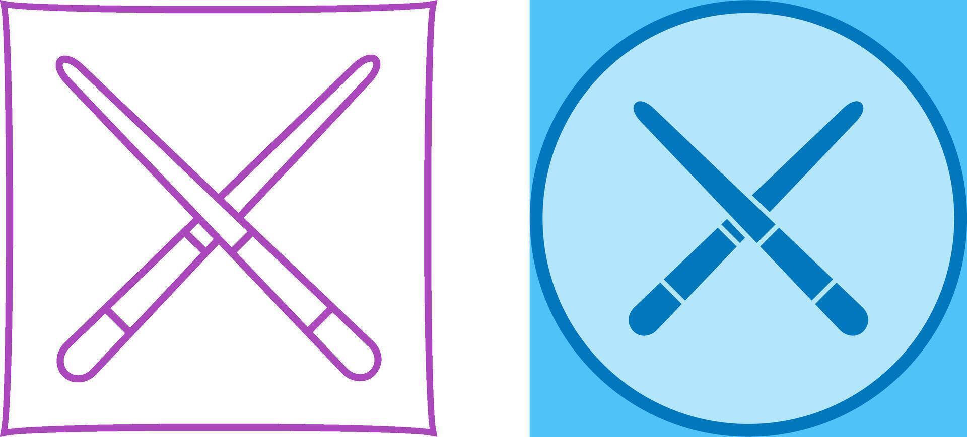 Pool Cue Icon Design vector