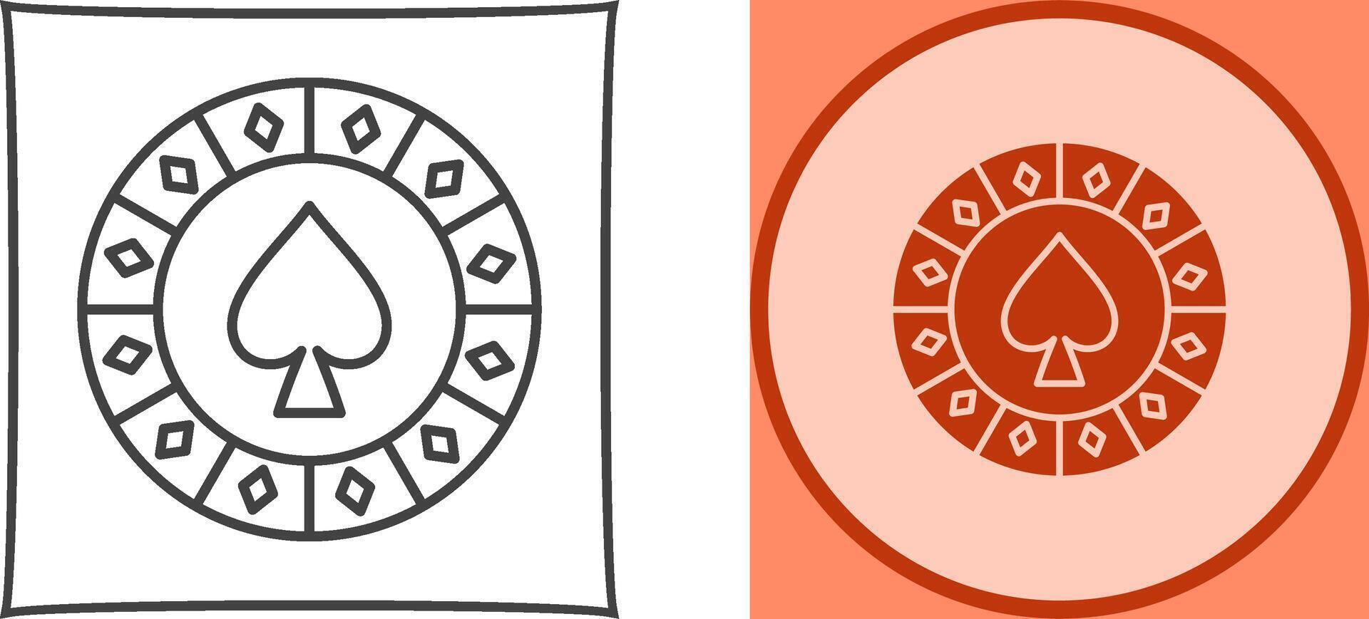 Spade Chip Icon Design vector