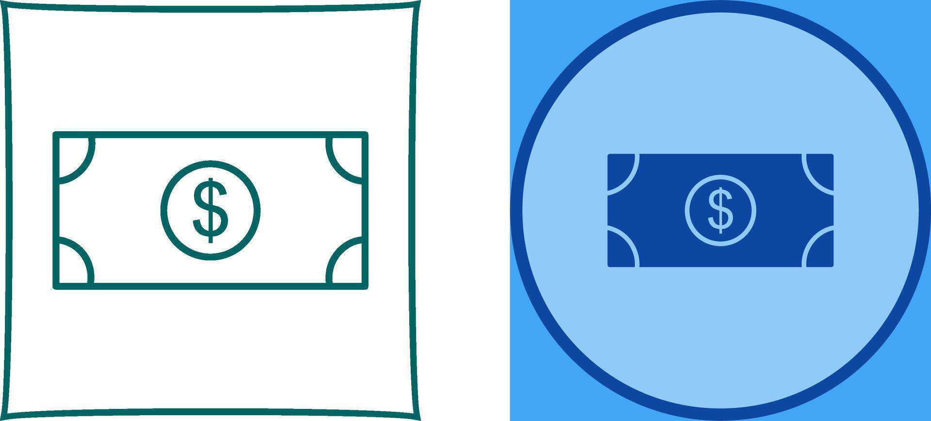Dollar Bill Icon Design vector