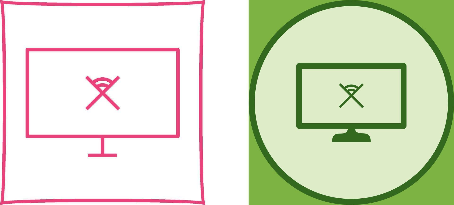 Unique Disconnected Network Icon Design vector