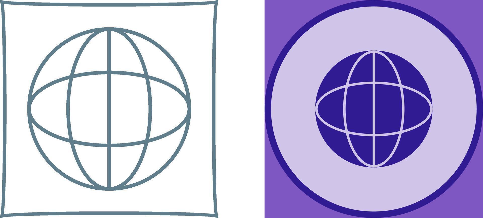 Unique Globe Icon Design vector