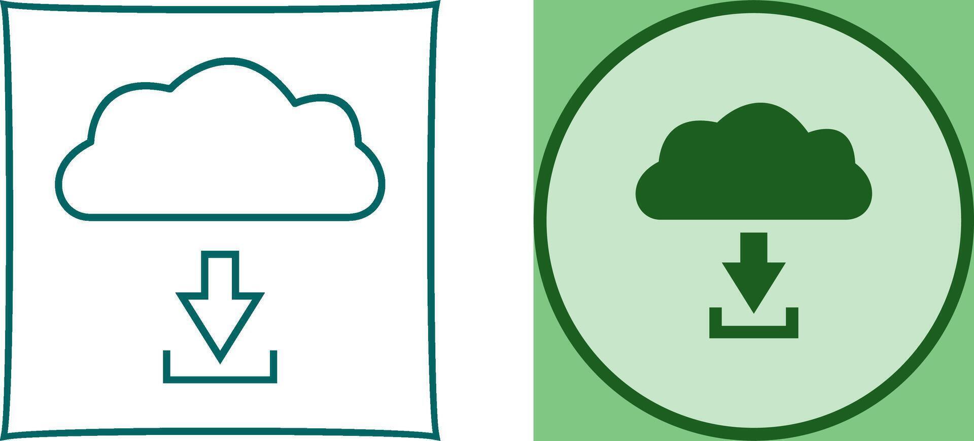 Unique Download from Cloud Icon Design vector