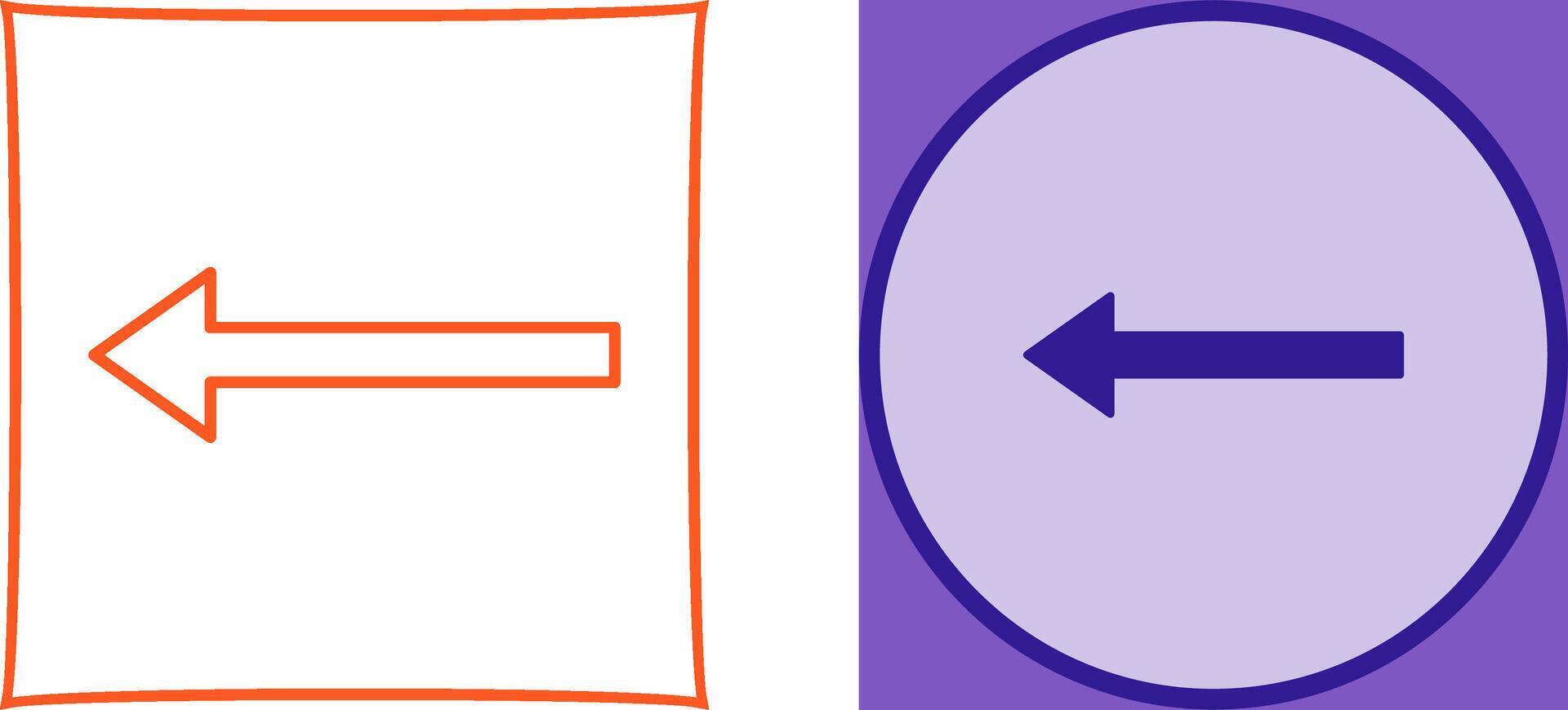 Unique Left Arrow Icon Design vector