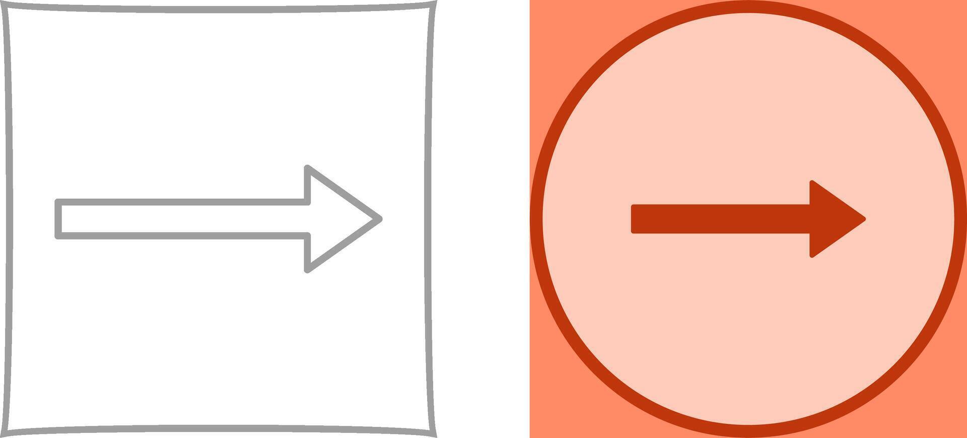 Unique Right Arrow Icon Design vector
