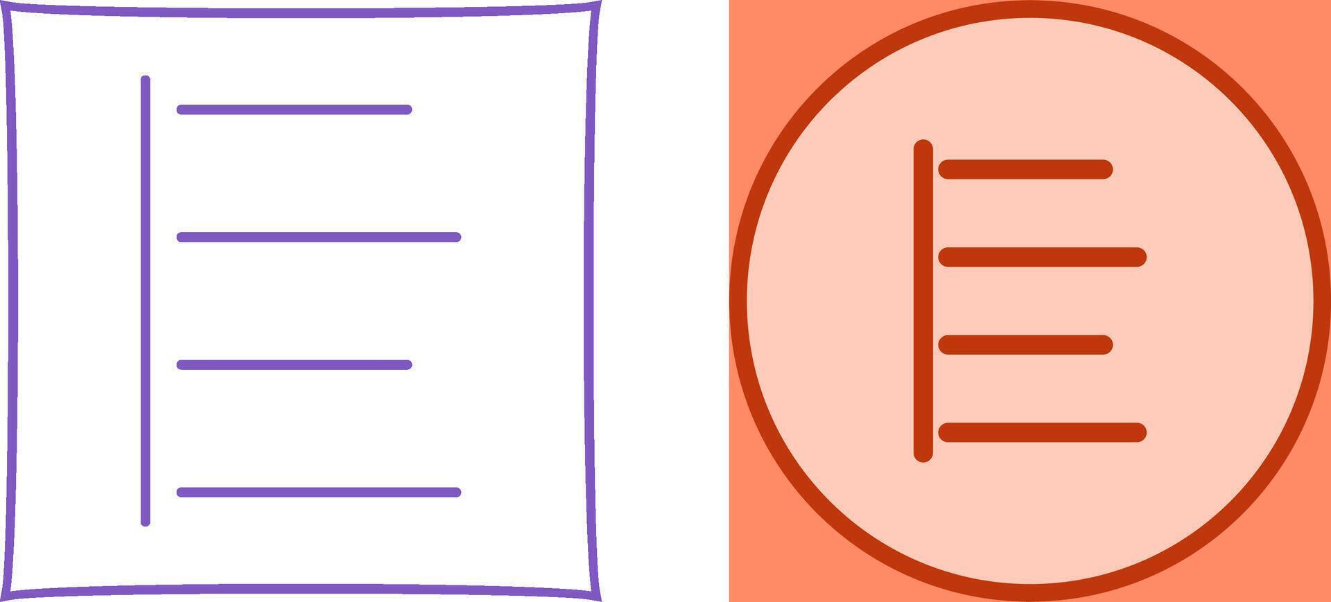 Unique Left Align Icon Design vector