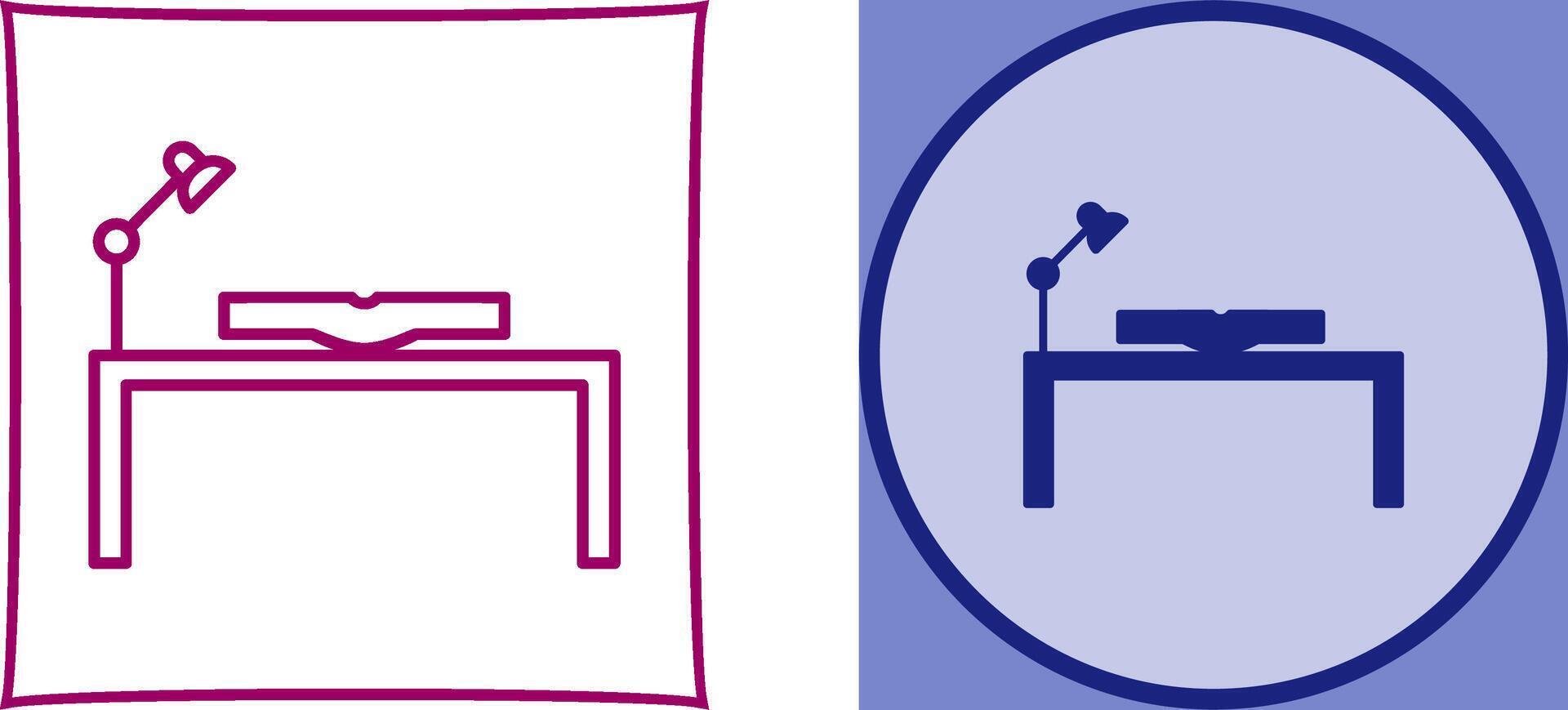 Unique Study Desk Icon Design vector
