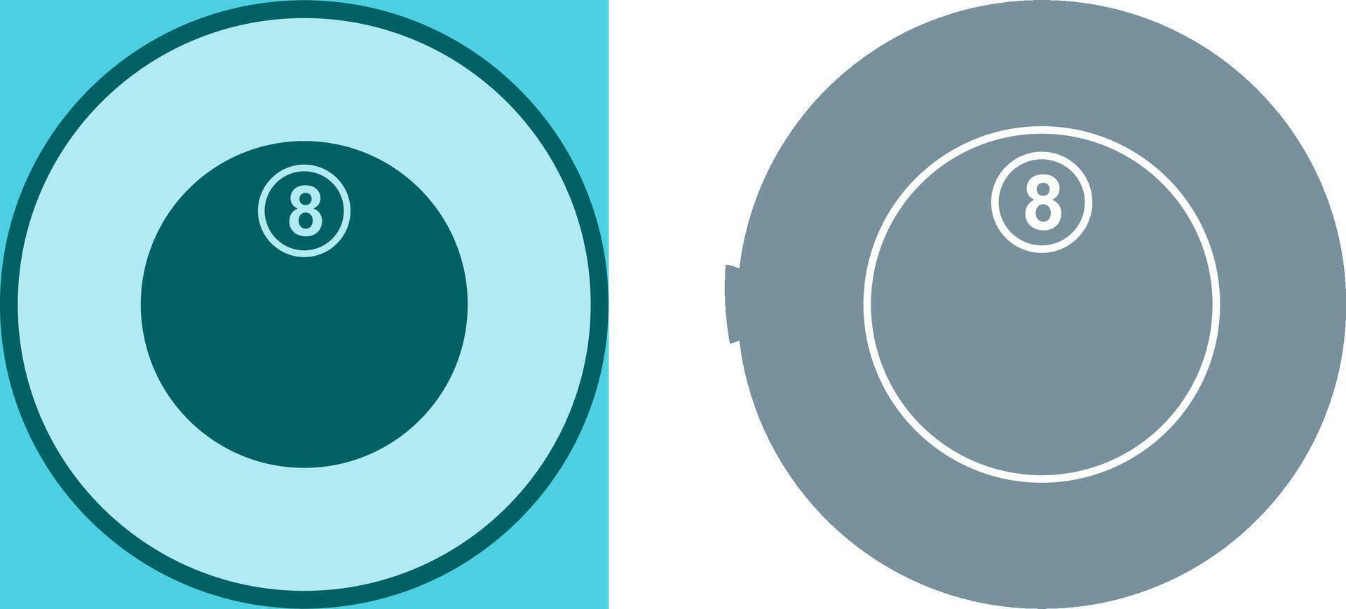Unique Eight Ball Icon Design vector
