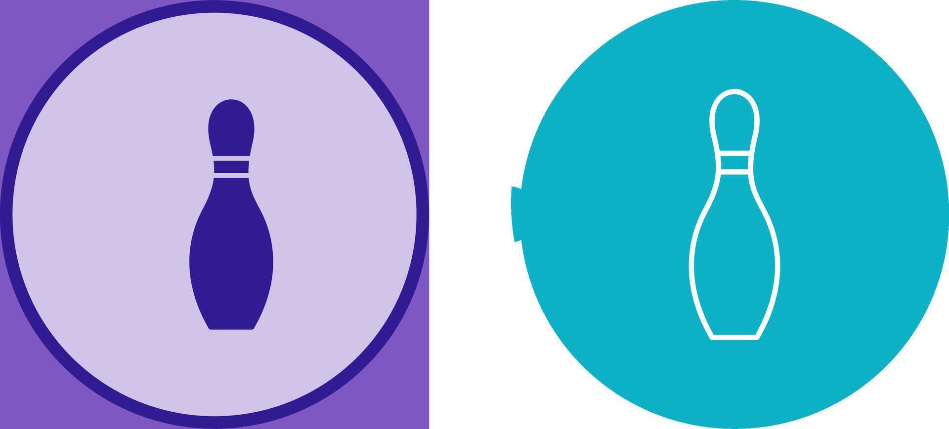 Unique Bowling Pin Icon Design vector
