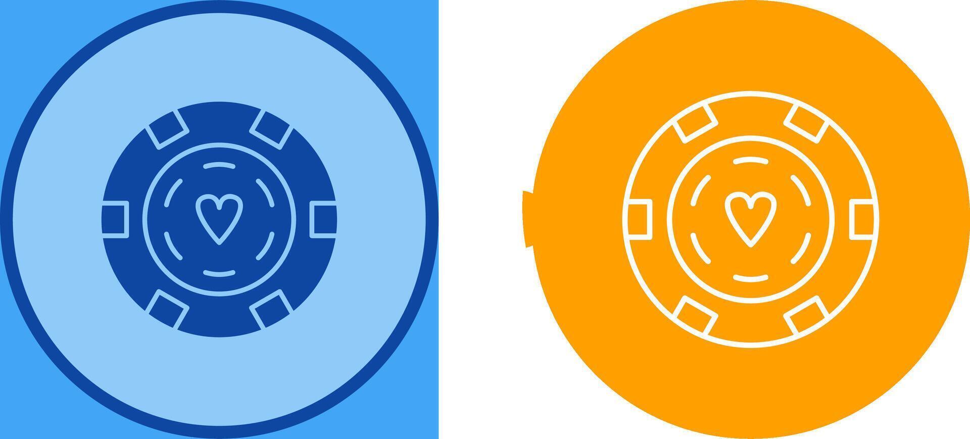 Unique Poker Chips Icon Design vector