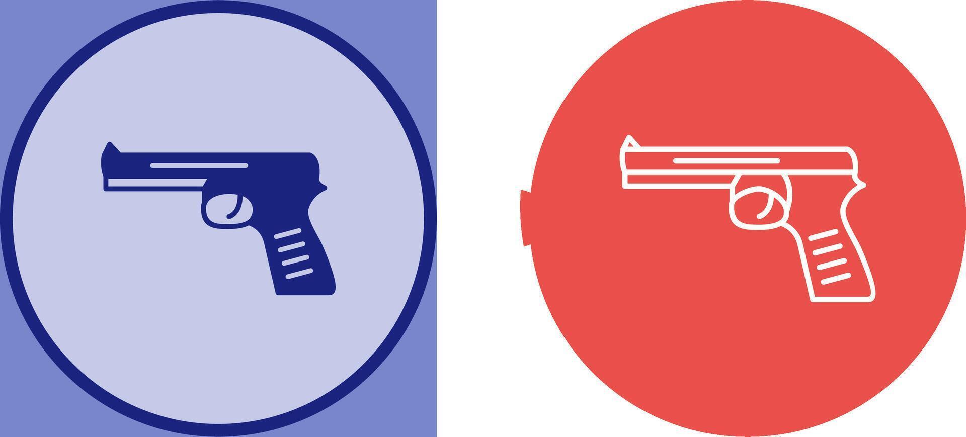 Unique Pistol Icon Design vector
