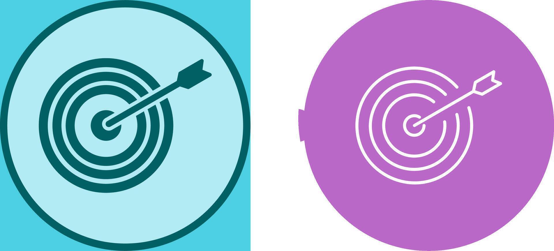 Unique Dartboard Icon Design vector