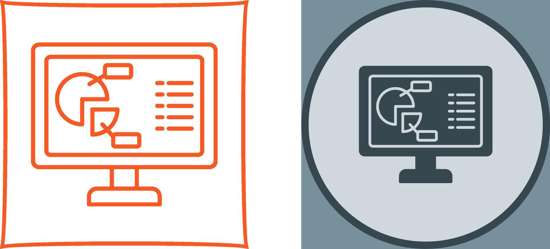 Pie Chart Icon Design vector