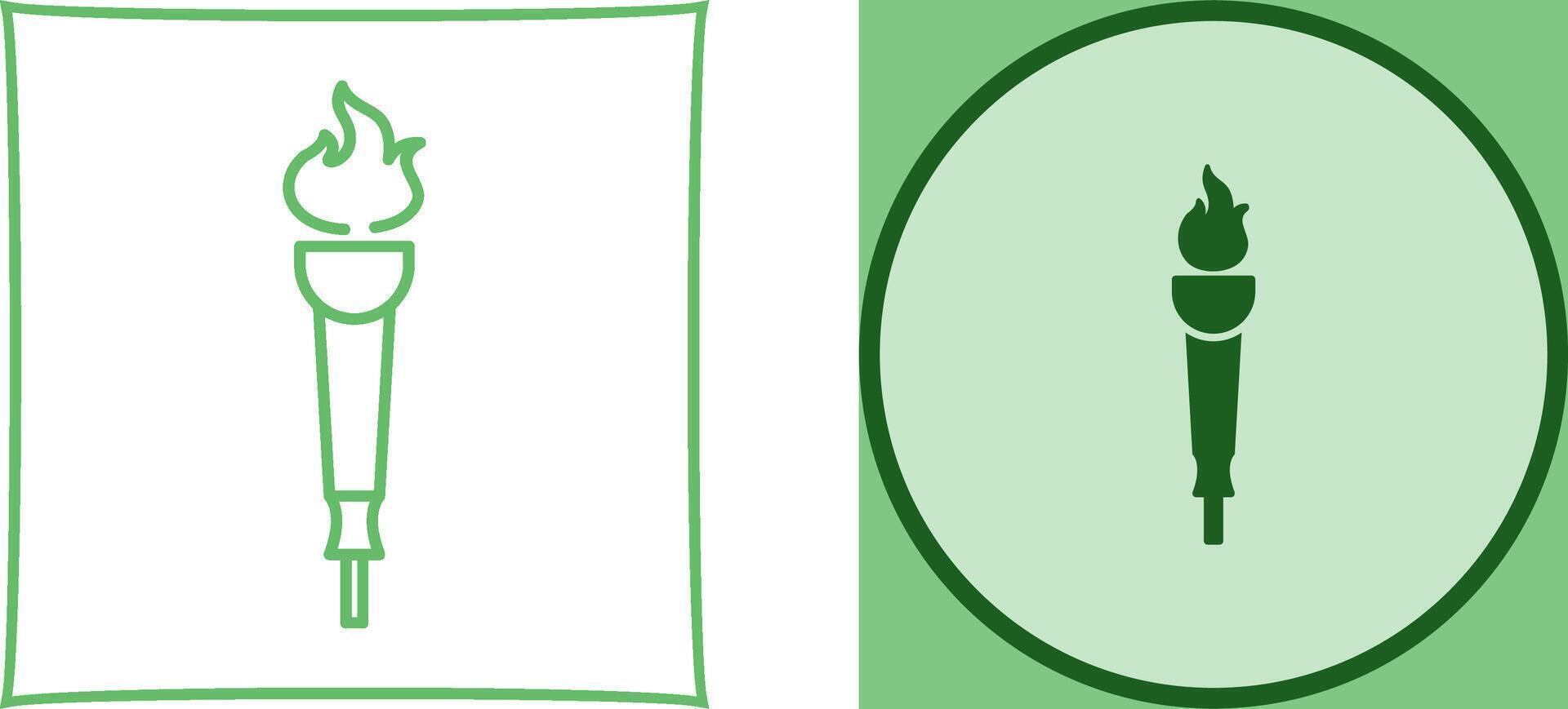 Museum Torch Icon Design vector