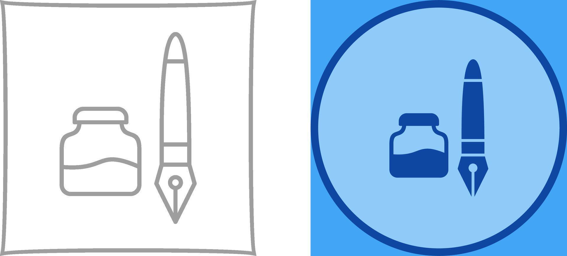 Ink and Pen Icon Design vector