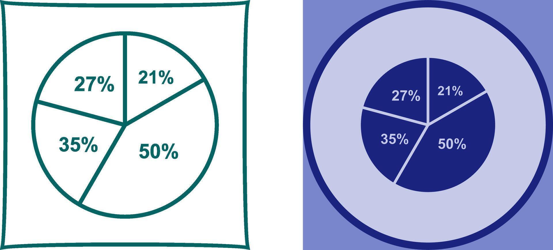 Pie Chart Icon Design vector