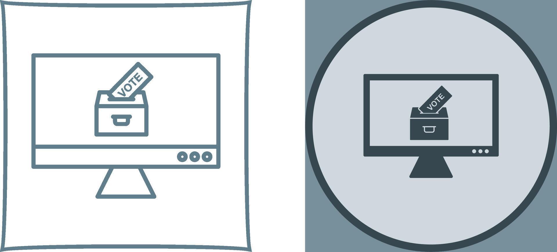 Online Vote Icon Design vector