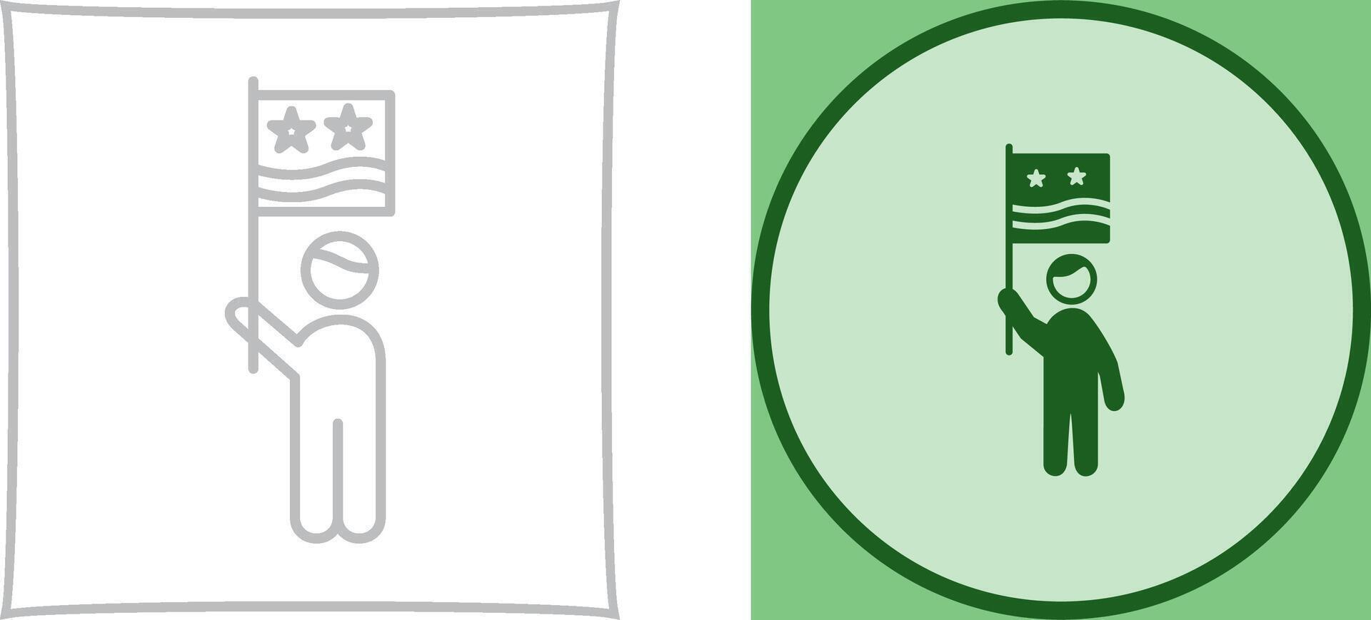 Raising Flag Icon Design vector