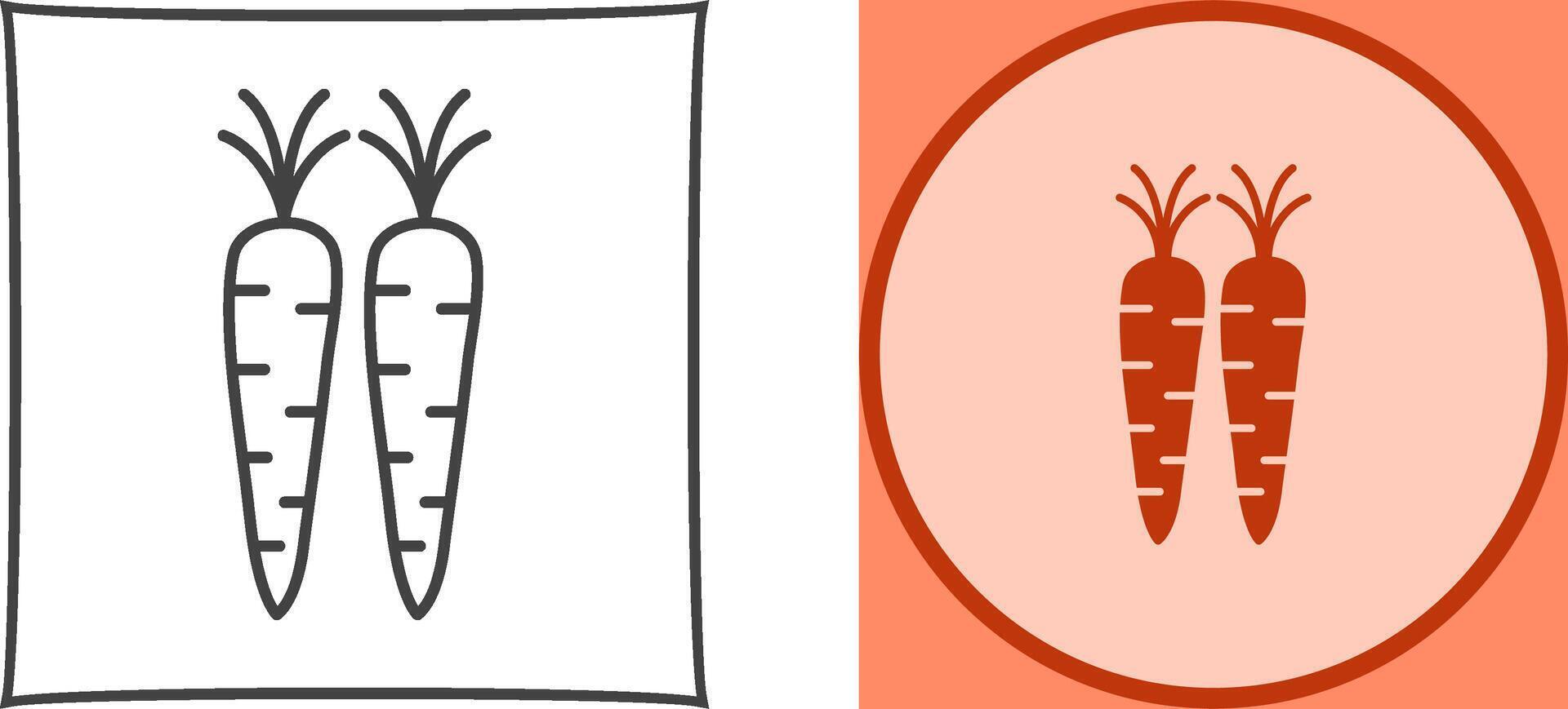 zanahorias icono diseño vector