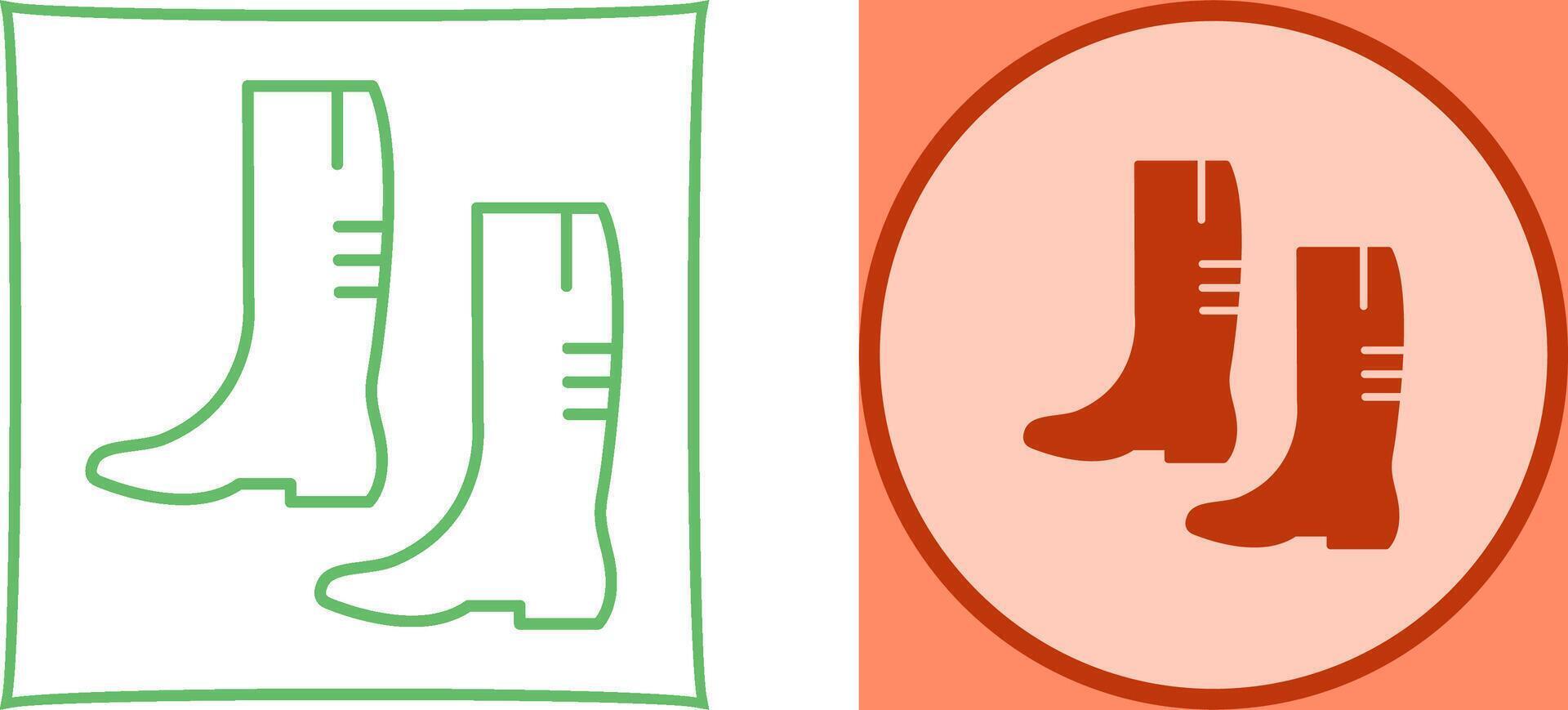 Gardening Boots Icon Design vector