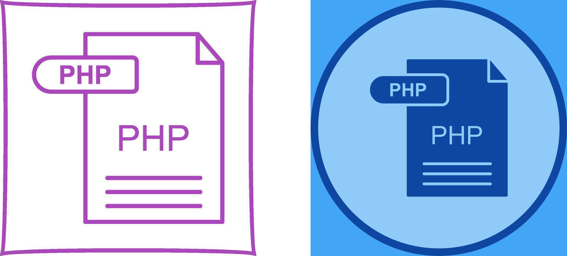 PHP Icon Design vector