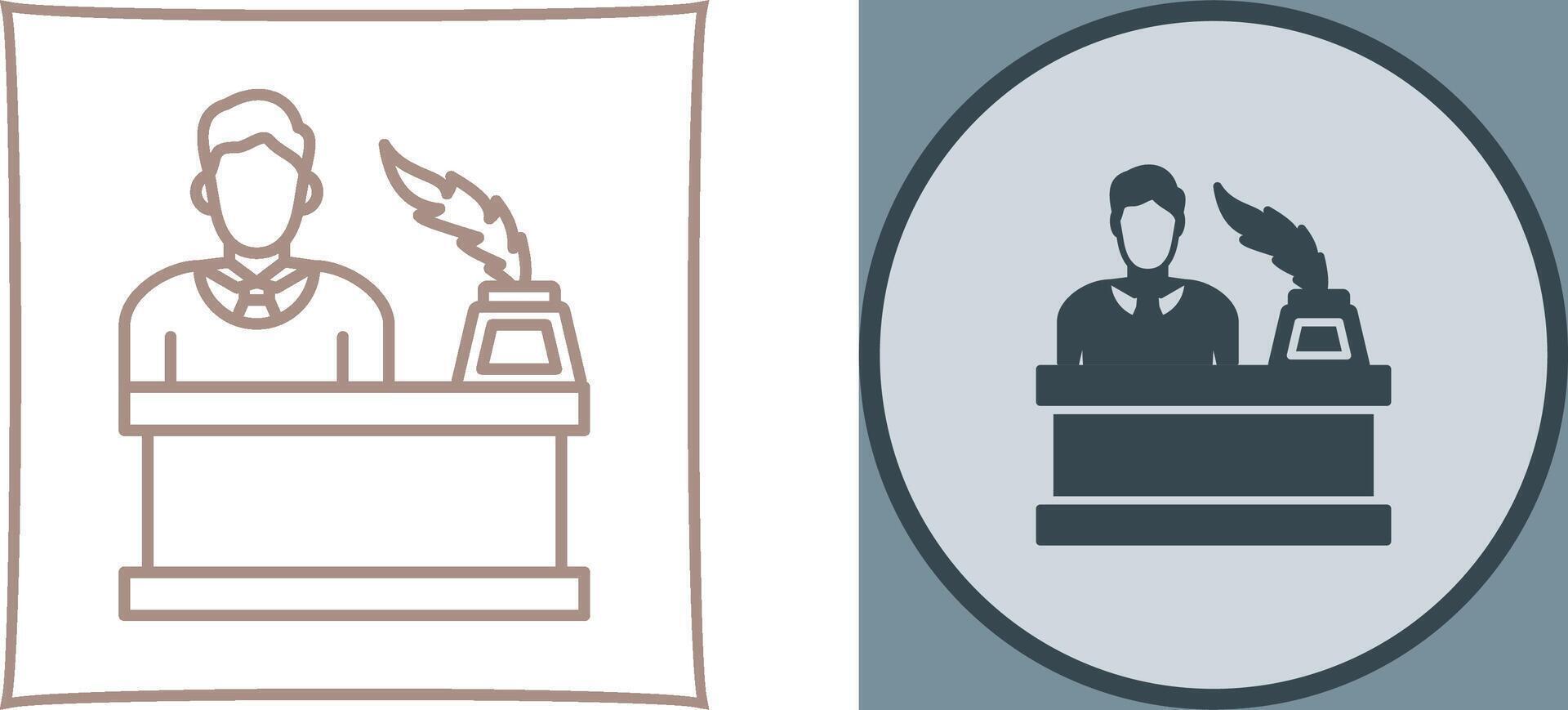 magistrate Icon Design vector