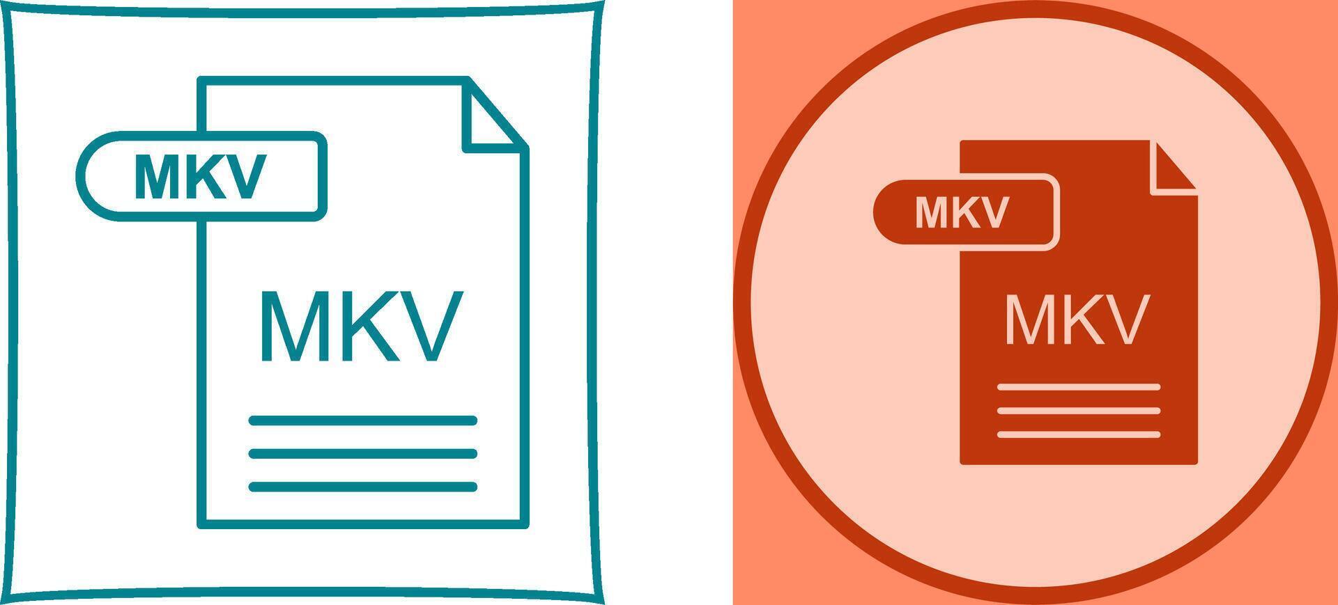 MKV Icon Design vector
