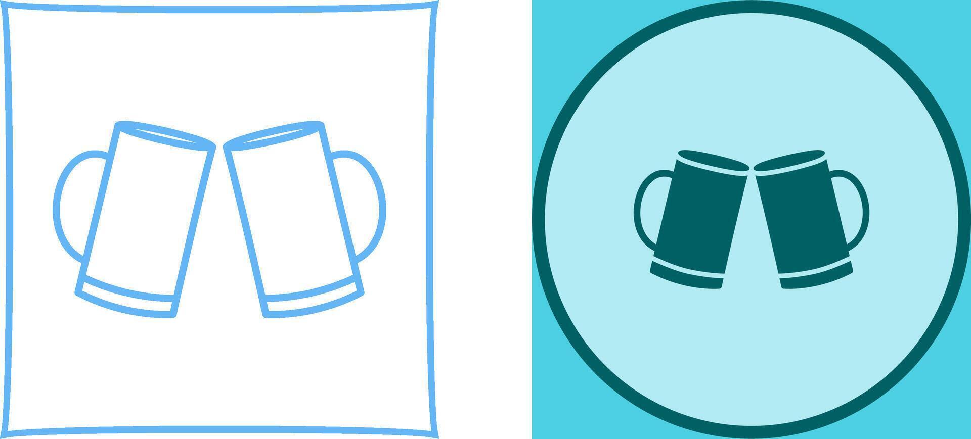 Beers Toasting Icon Design vector