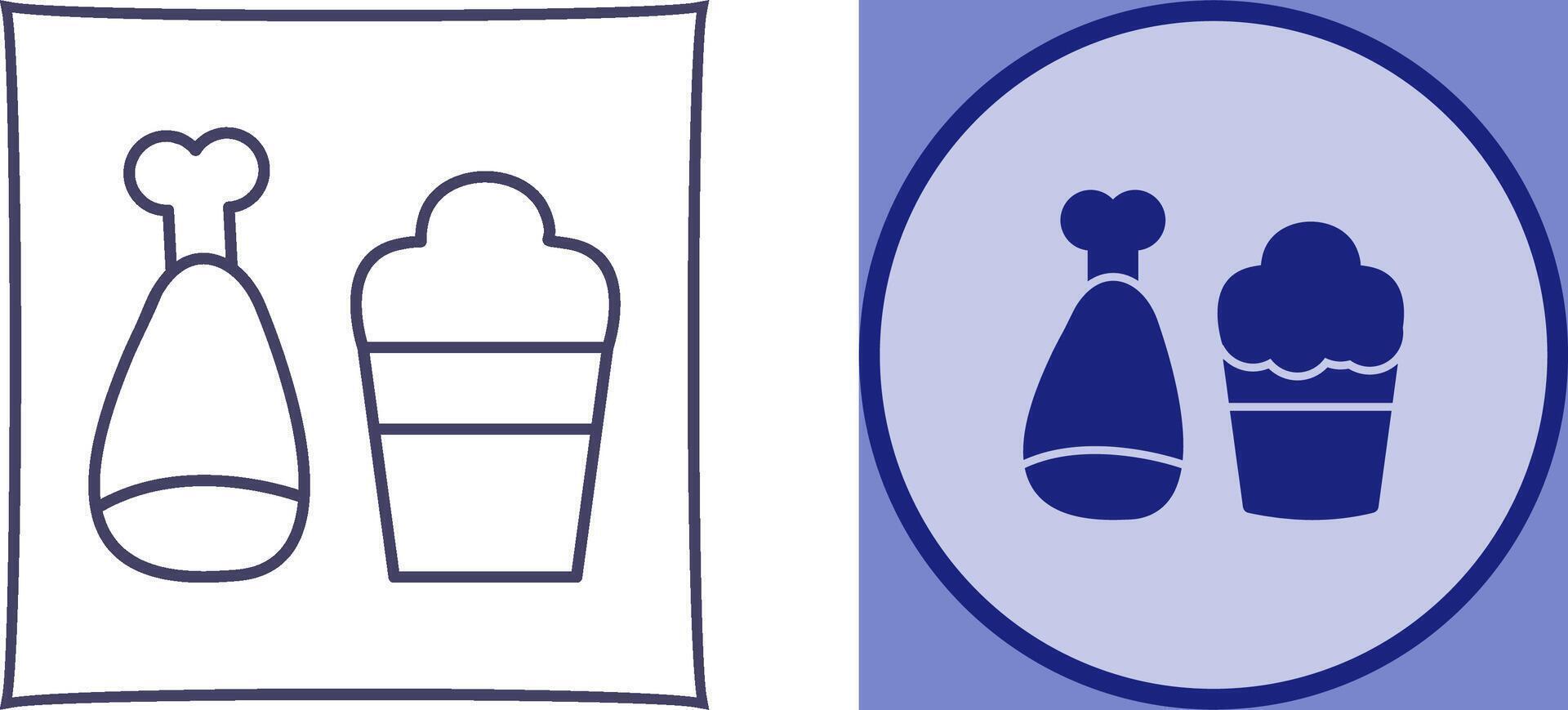 Food and Beer Icon Design vector