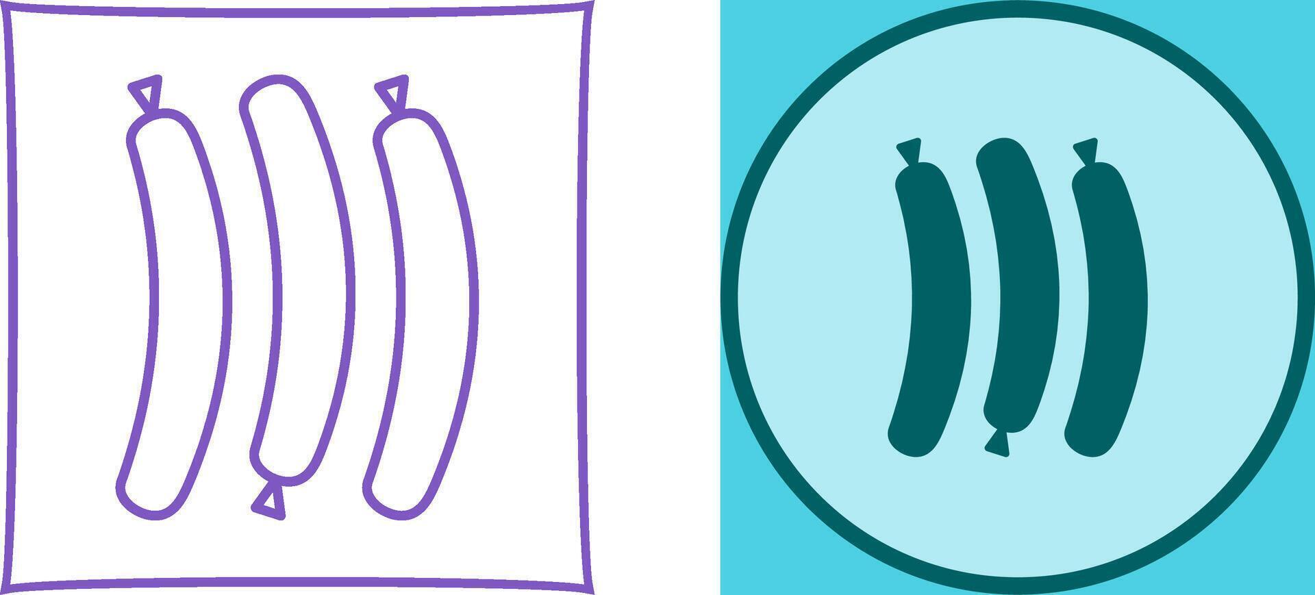 Hot Sausage Icon Design vector