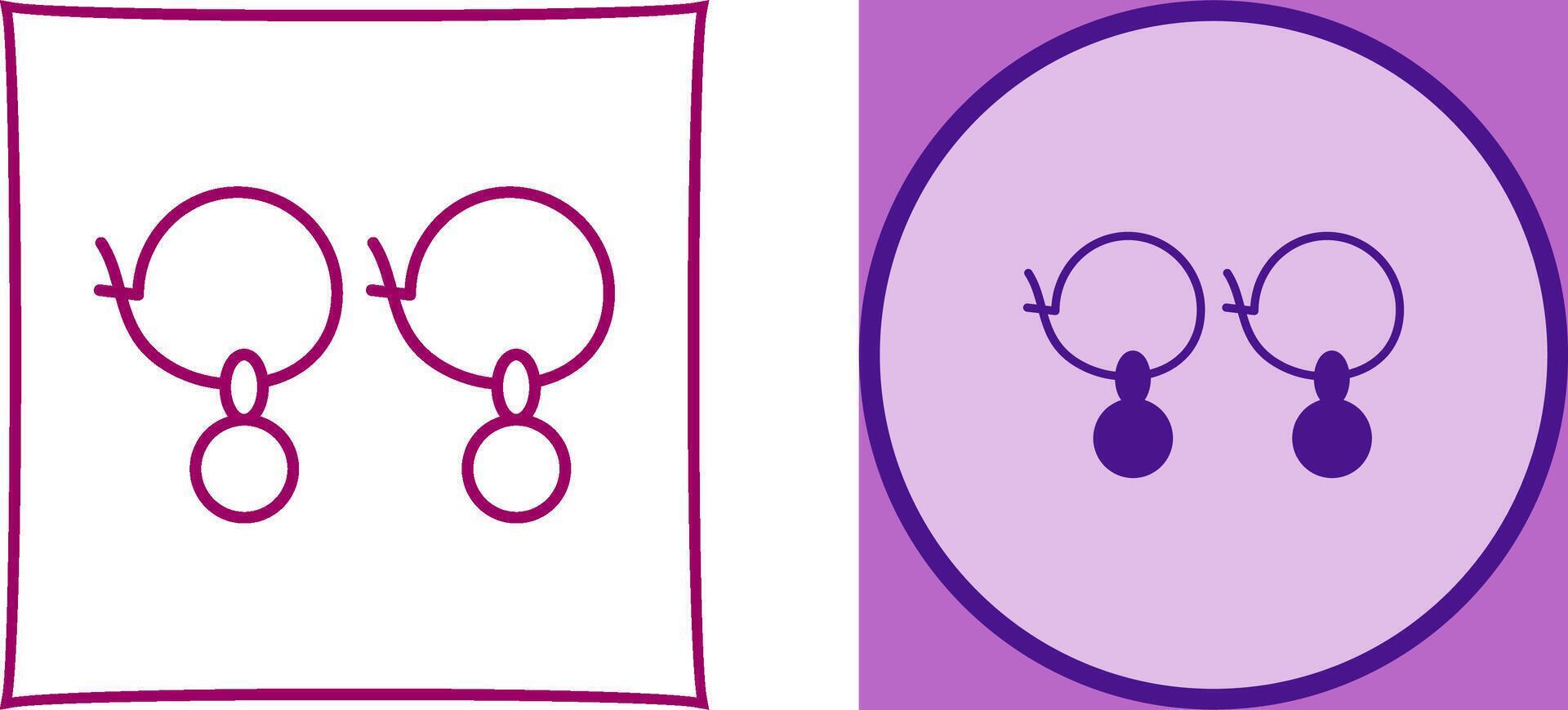 Earrings Icon Design vector