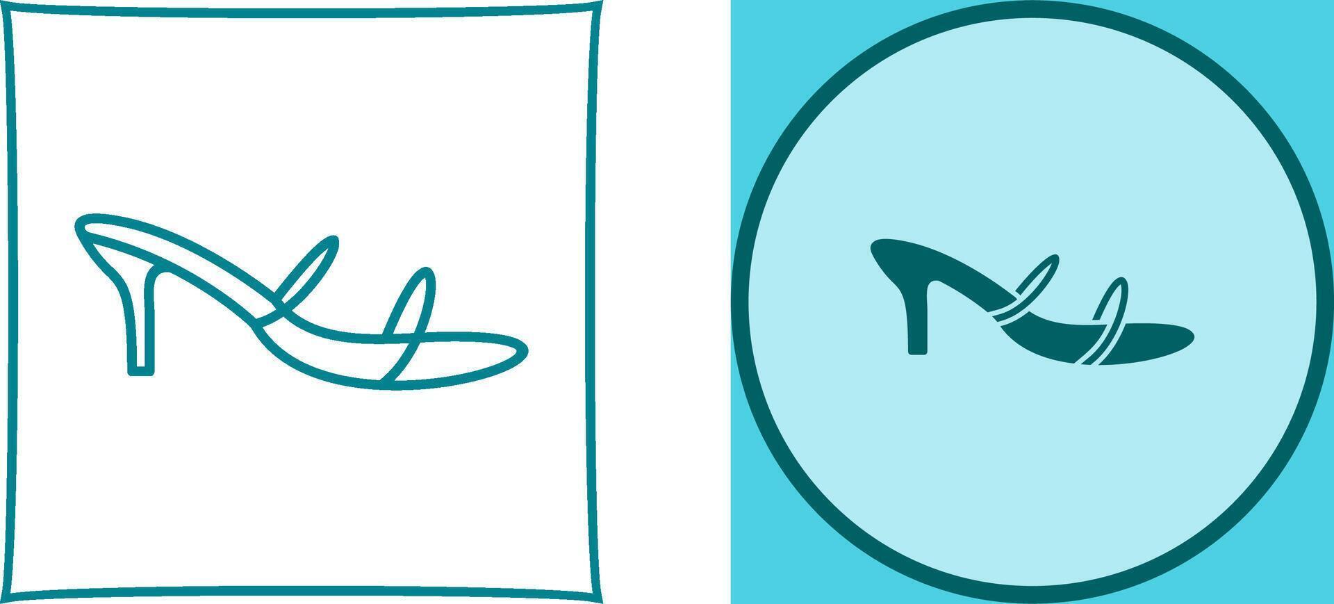 Stylish Sandals Icon Design vector