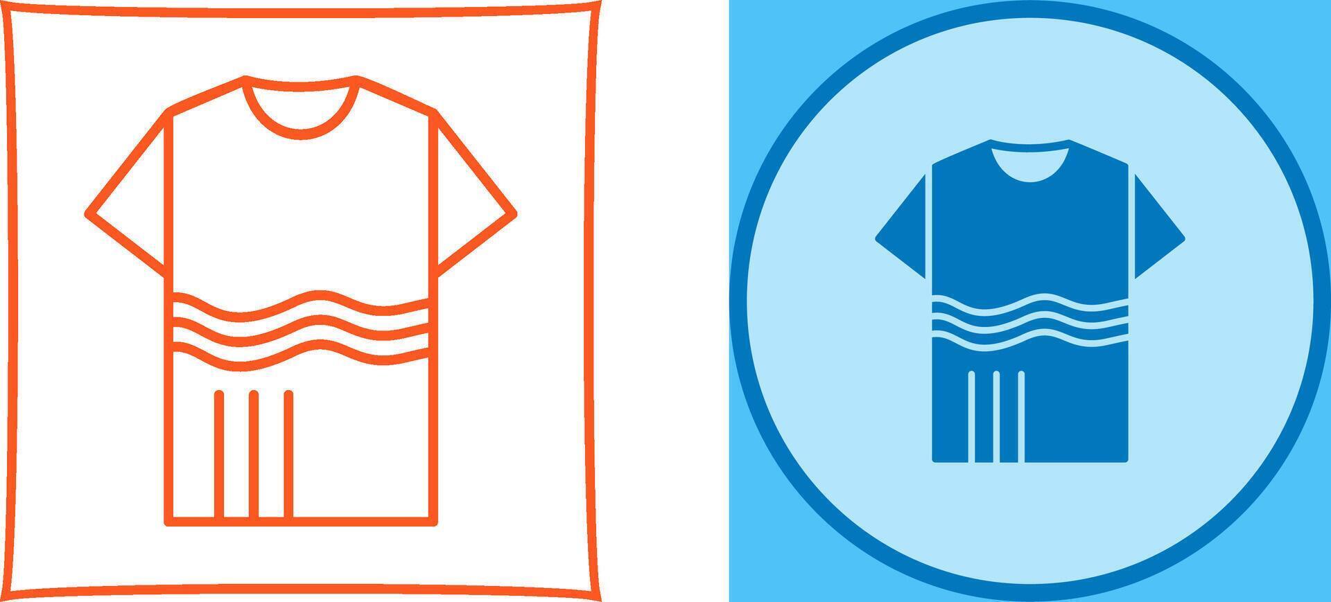 T Shirt with lines Icon Design vector