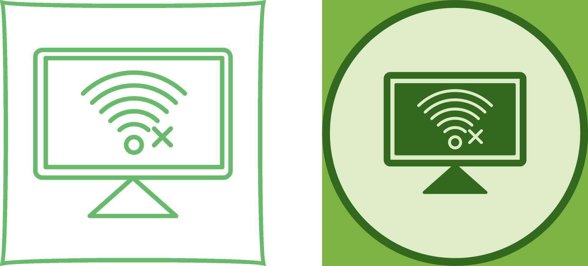 Disconnected Network Icon Design vector