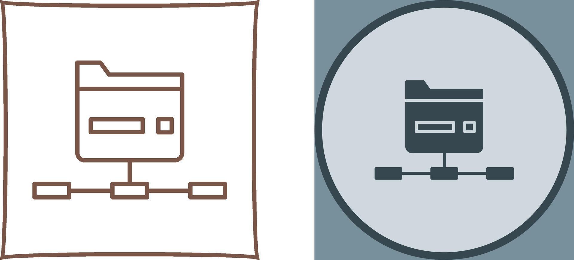 Network Folder Icon Design vector