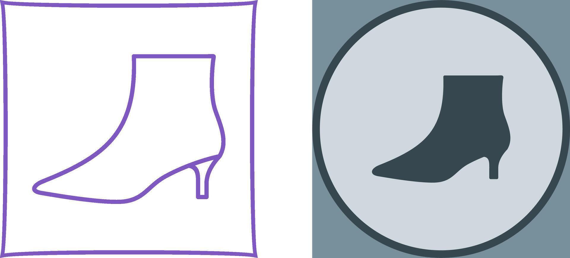 Boots with Heels Icon Design vector