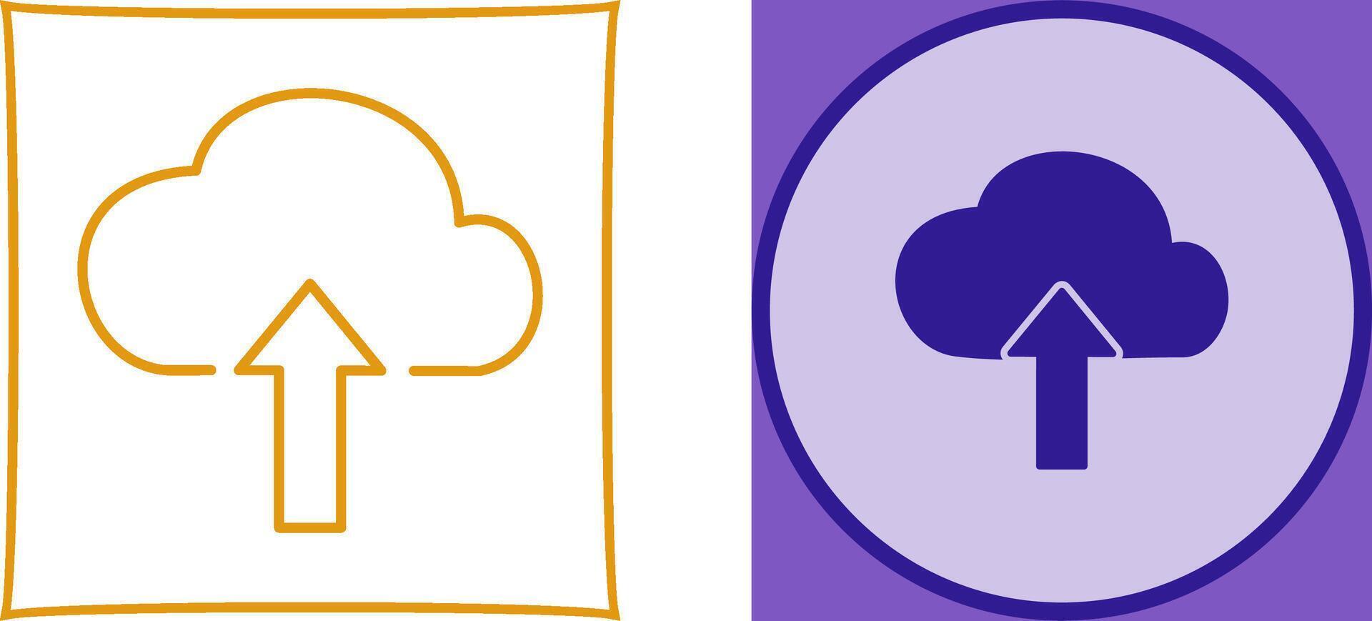 Upload to Cloud Icon Design vector