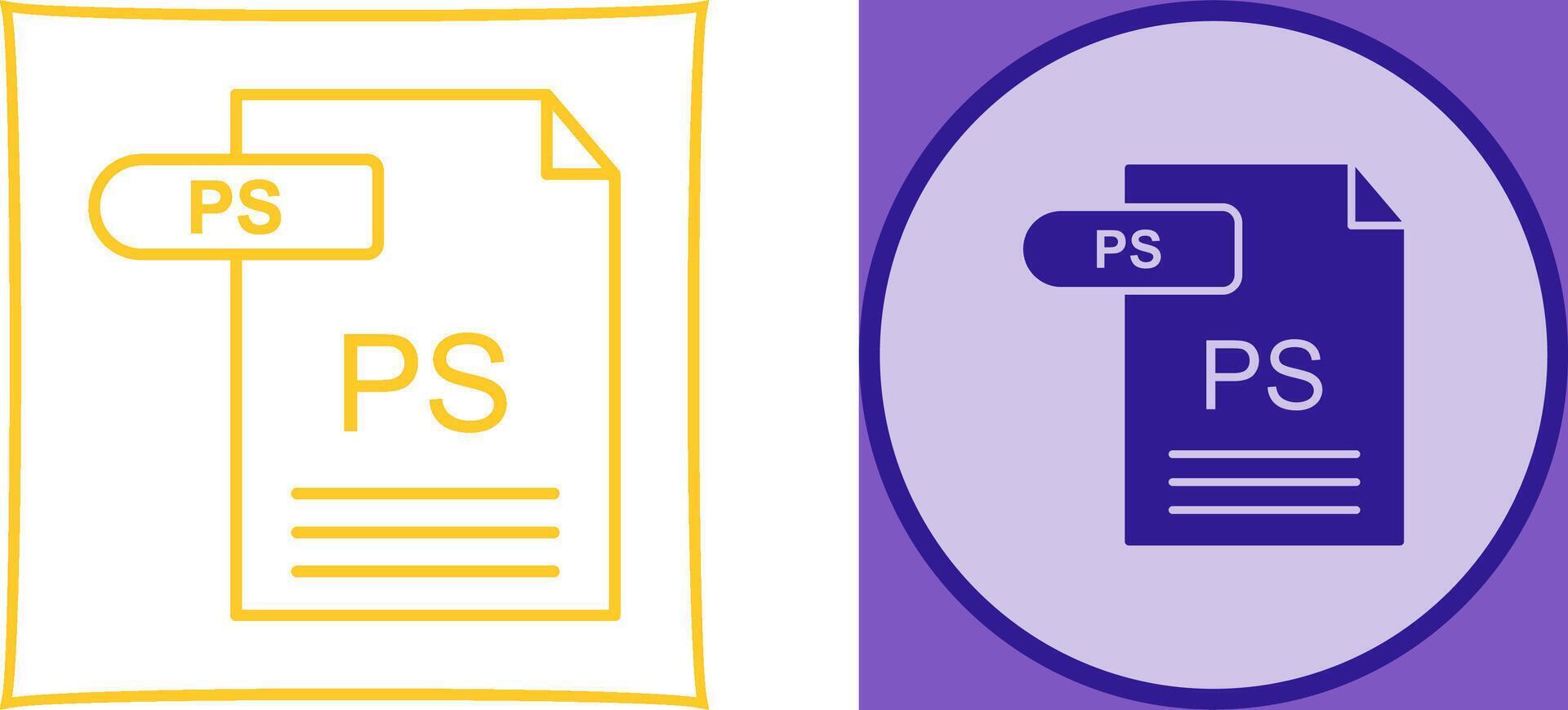 PS Icon Design vector