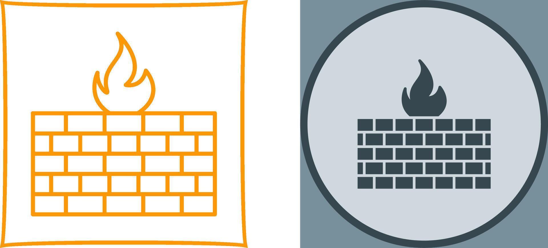 Firewall Icon Design vector