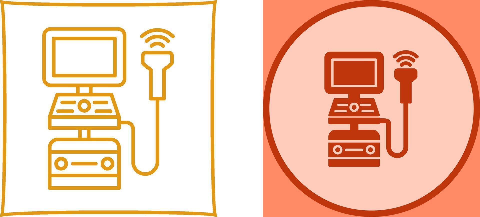 Ultrasound Machine Icon Design vector