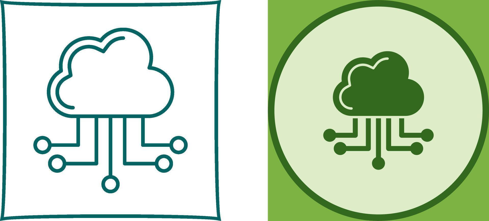Cloud Computing Icon Design vector