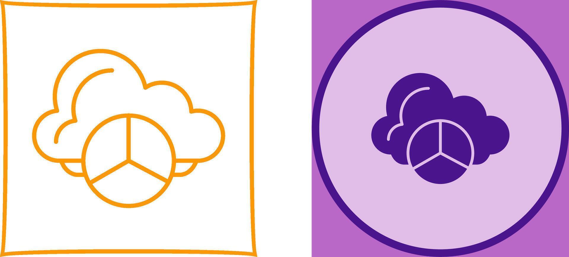 Pie Chart Icon Design vector