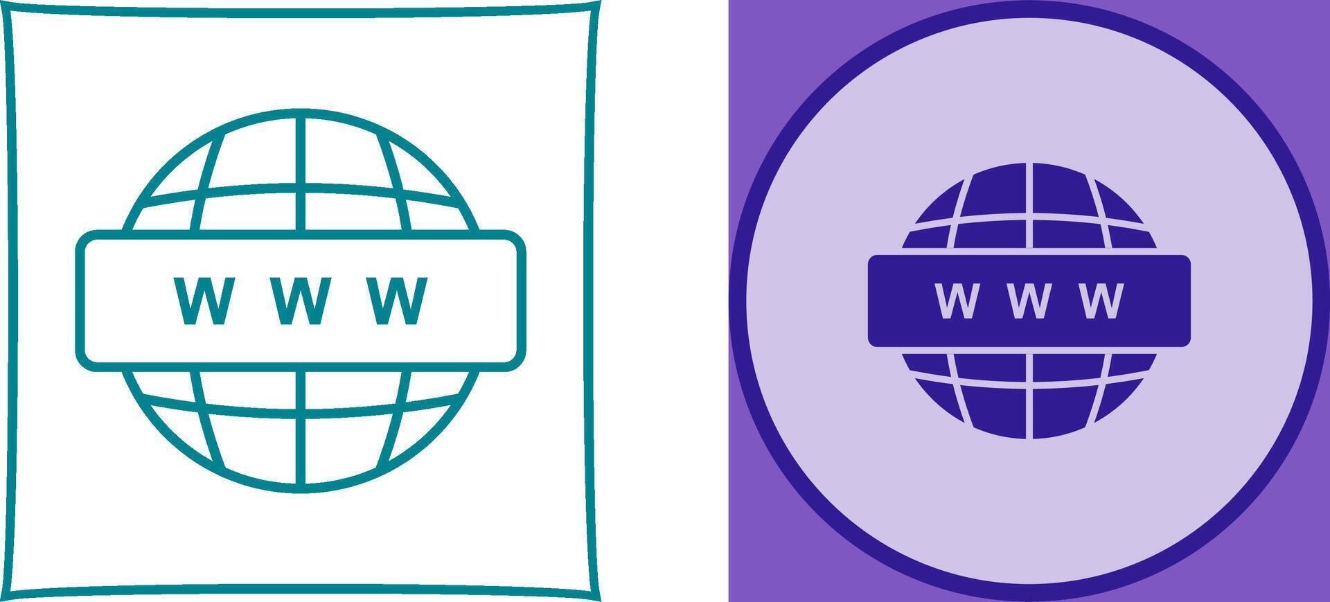 World Wide Web Icon Design vector