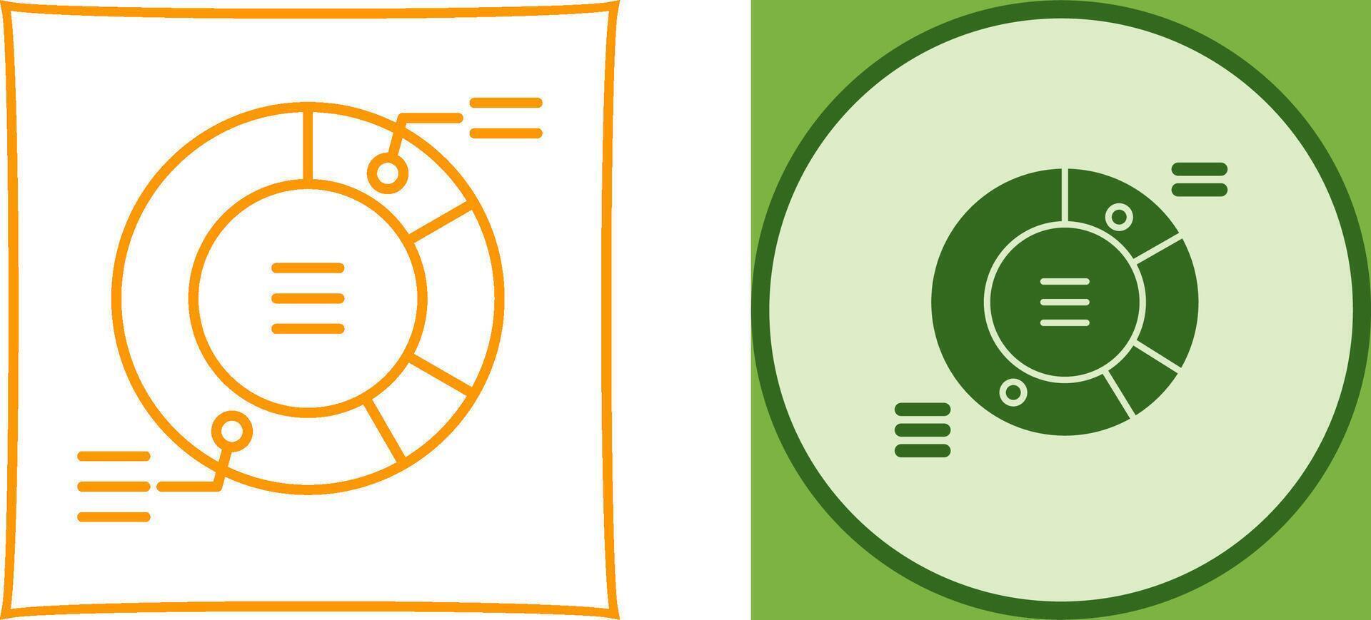 Pie Chart Icon Design vector