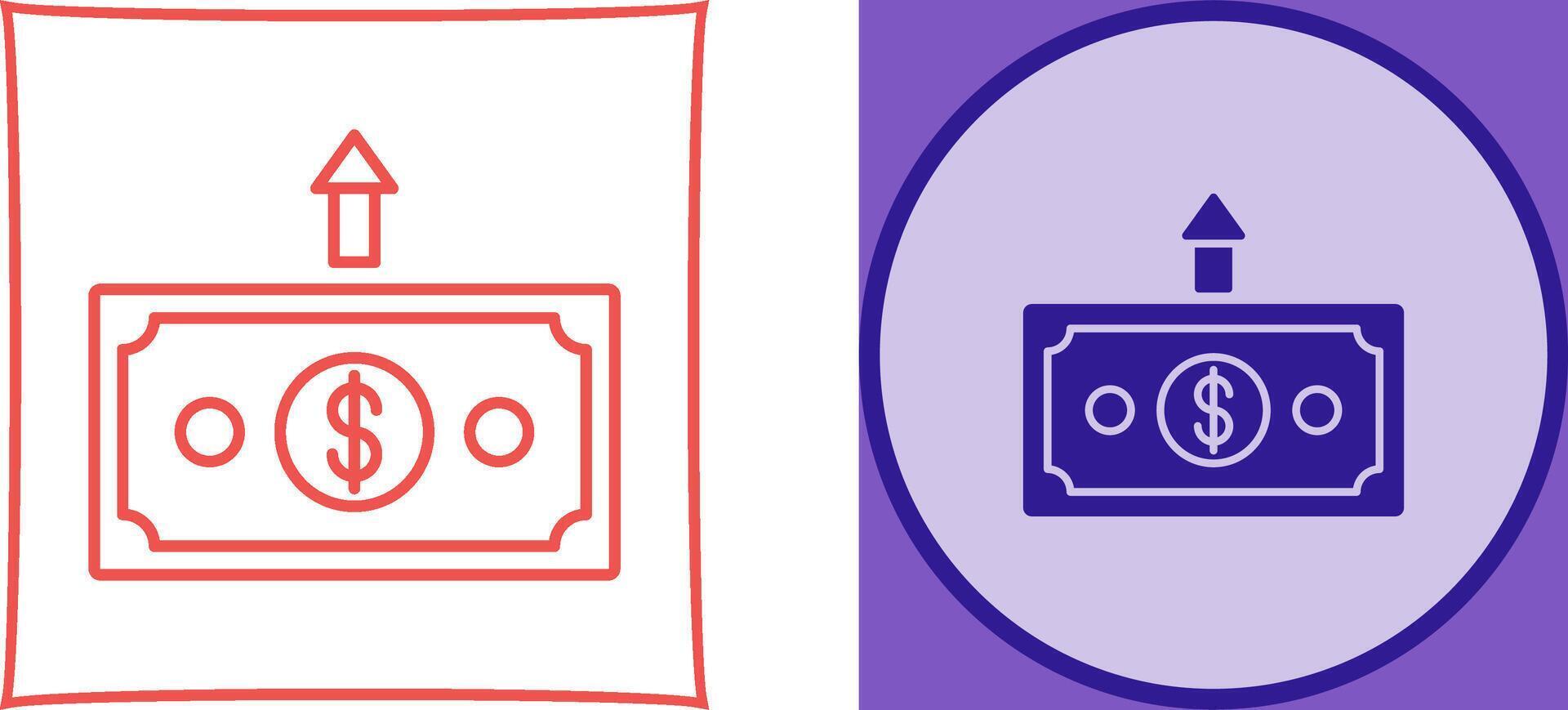 Money Up Icon Design vector
