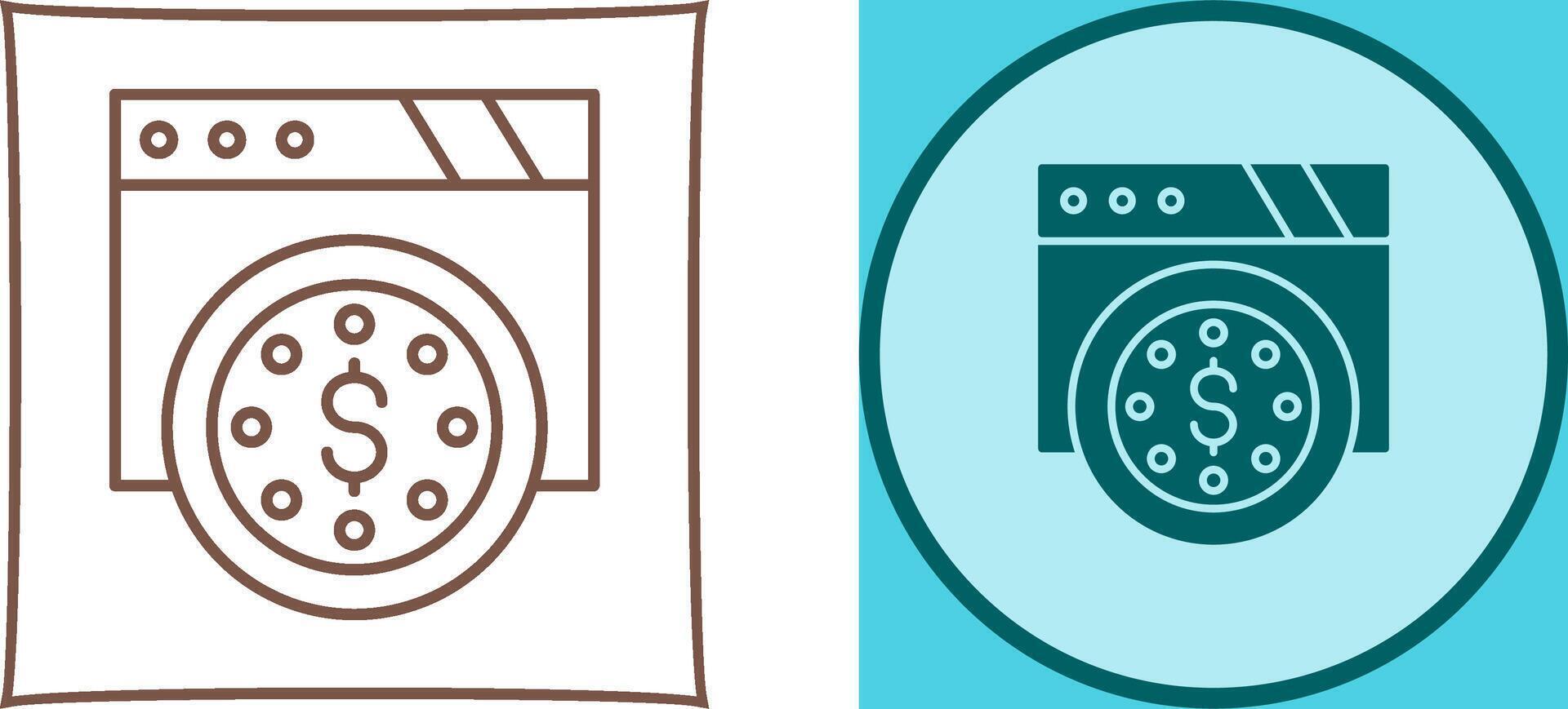 Dollar Coin Icon Design vector