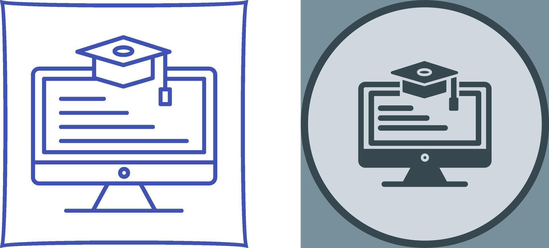 Online Learning Icon Design vector