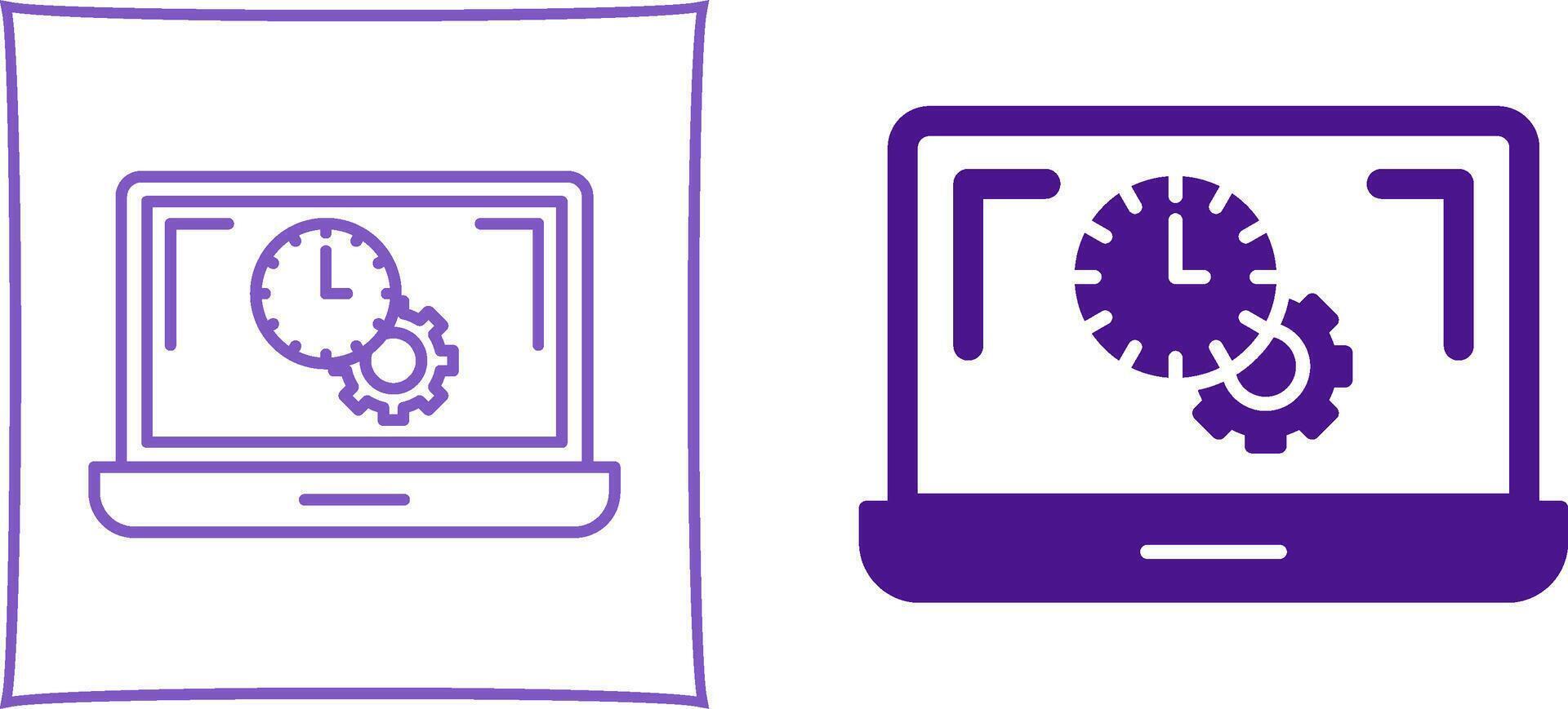 Flex Time Icon Design vector